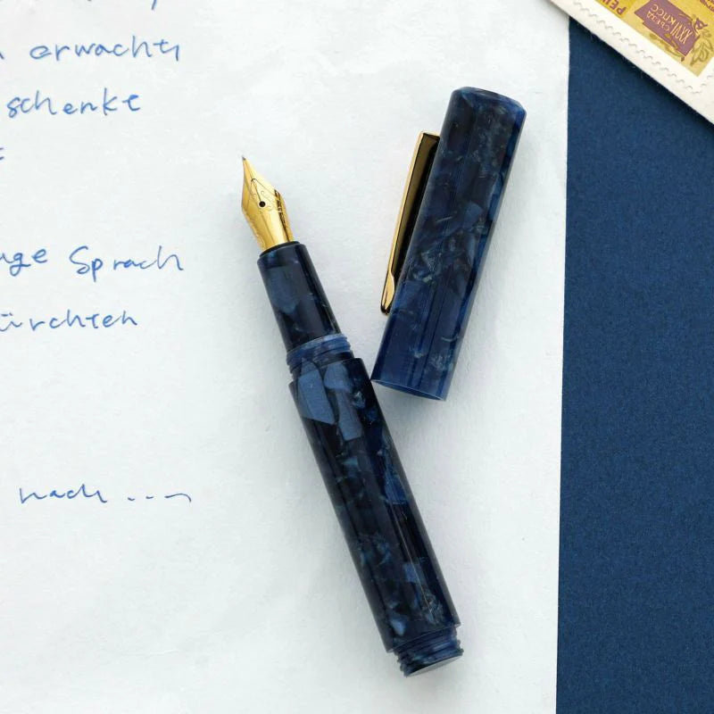 Marbled Fountain Pen - Navy