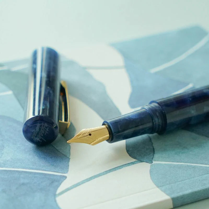 Marbled Fountain Pen - Navy