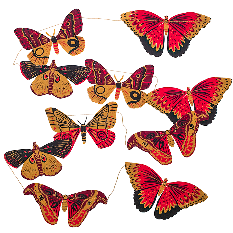 Colourful Butterflies - Sewn Garland