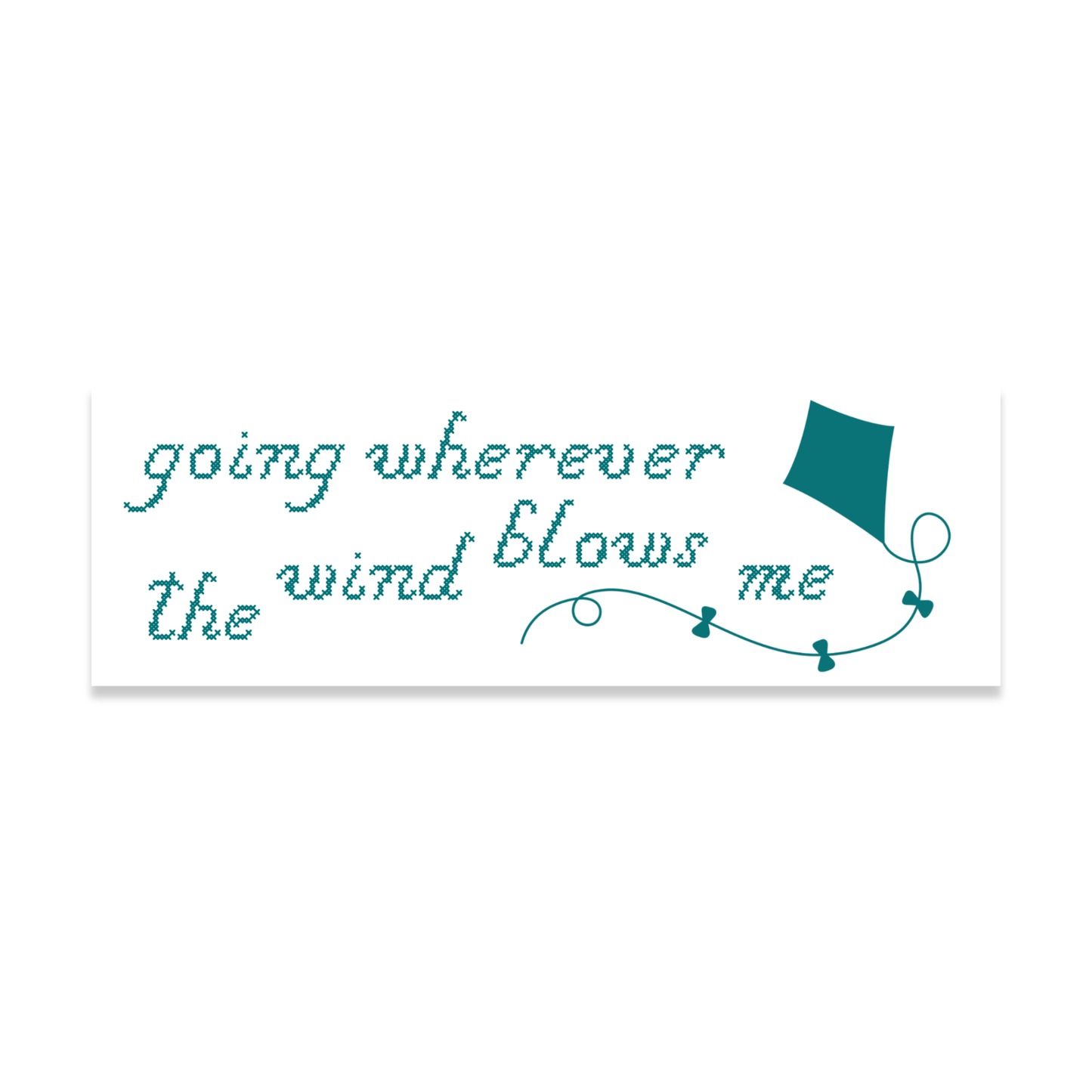 Mini Bumper Sticker - Wherever the Wind Blows Me