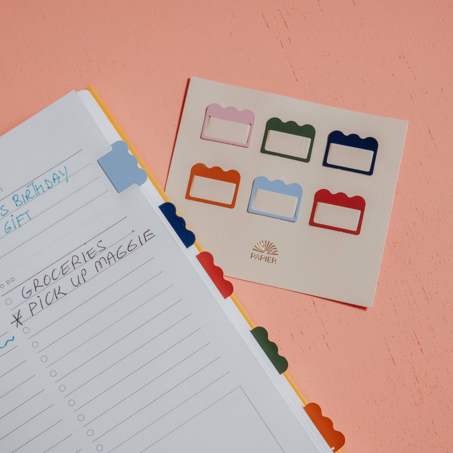 Metal Notebook Tabs, Multicolour - Cloud