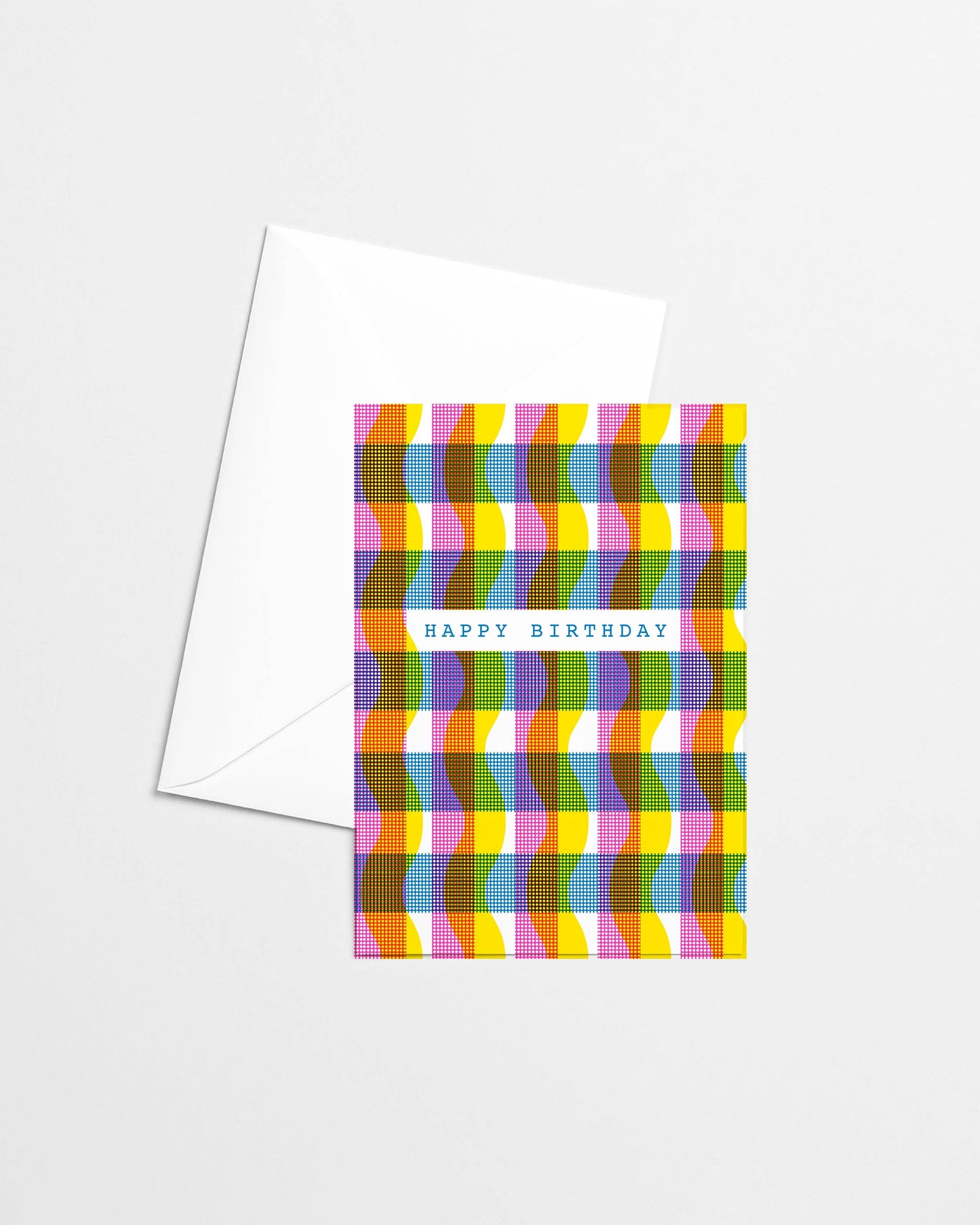 Gingham Happy Birthday - Greeting Card