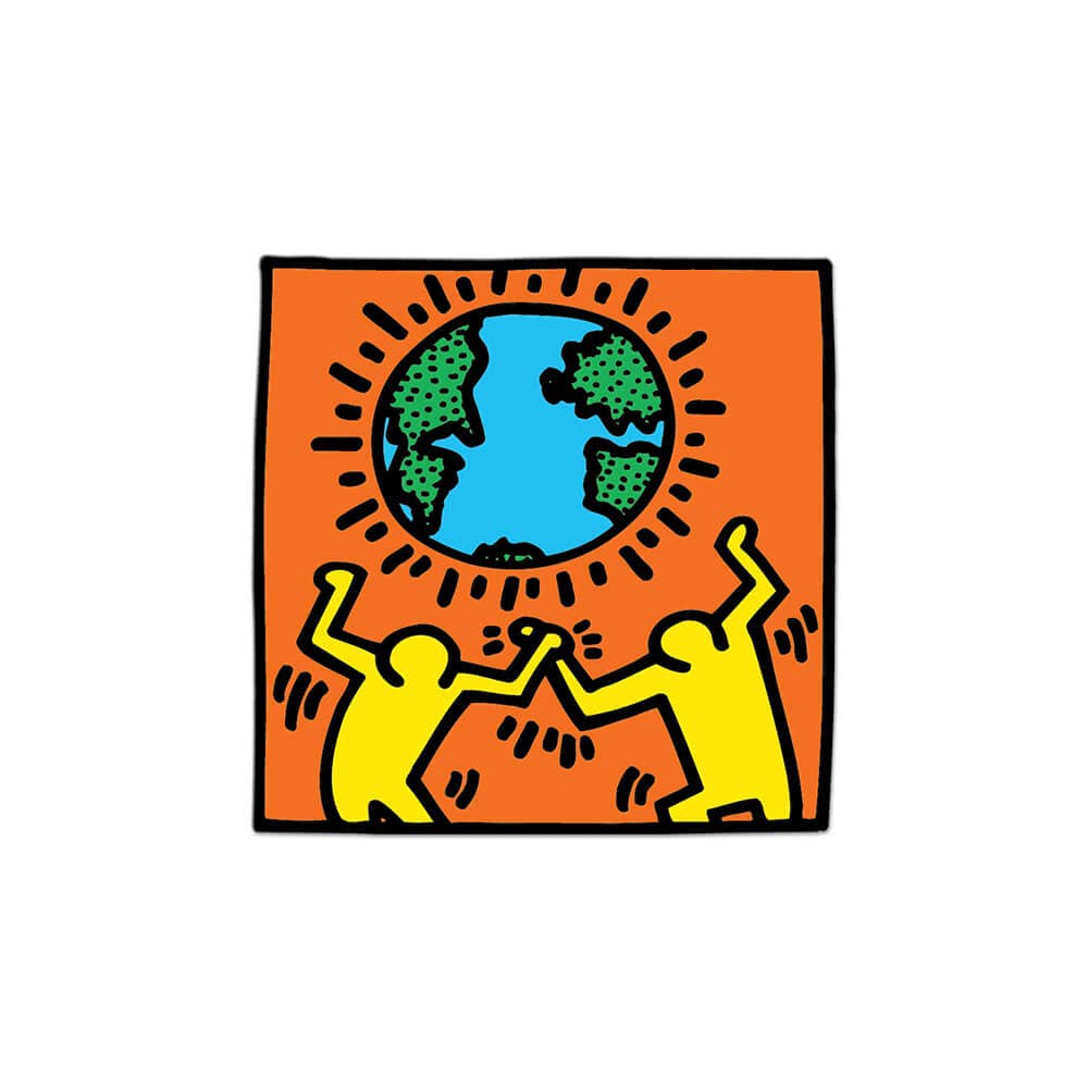Earth by Keith Haring - Die-Cut Sticker