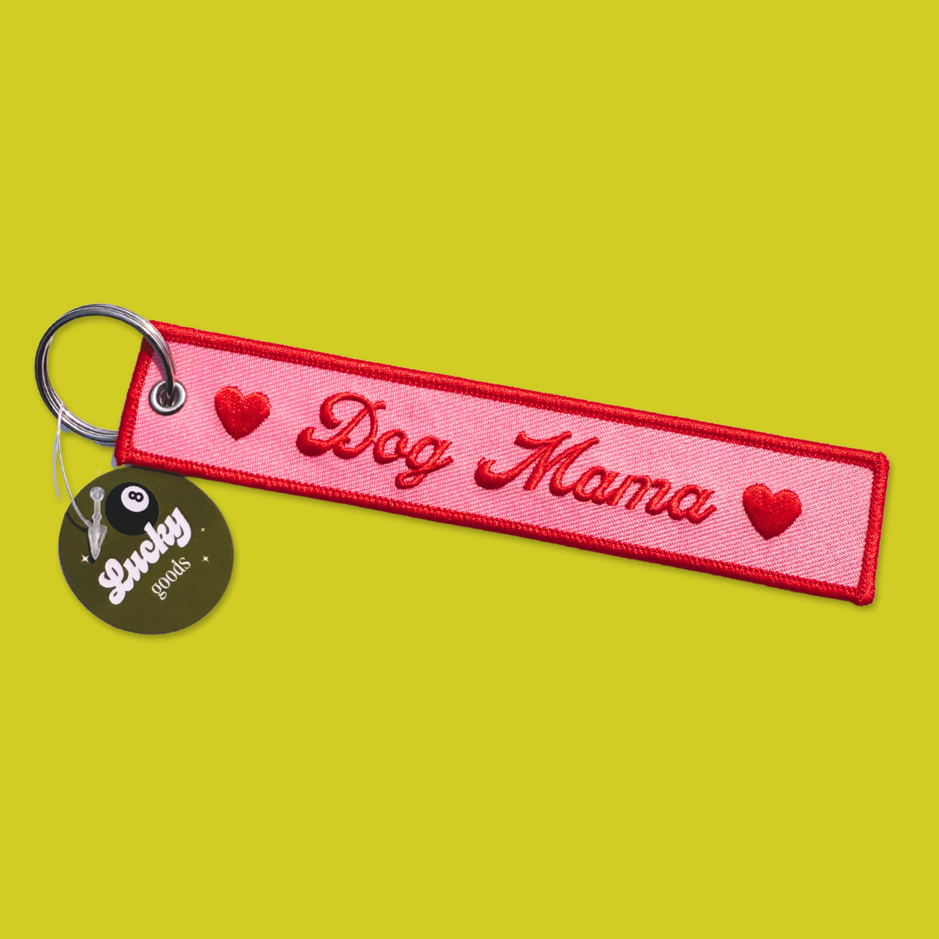 Dog Mama - Embroidered Keychain