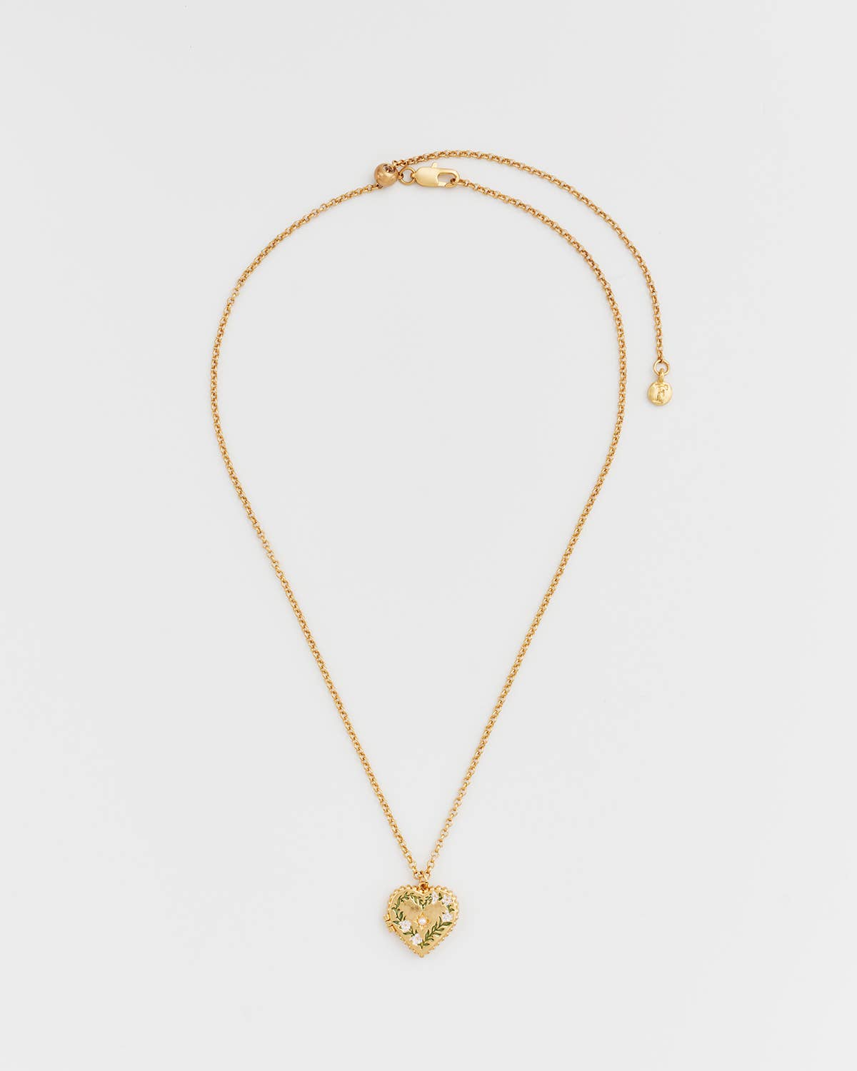 Jasmine Heart Locket Necklace