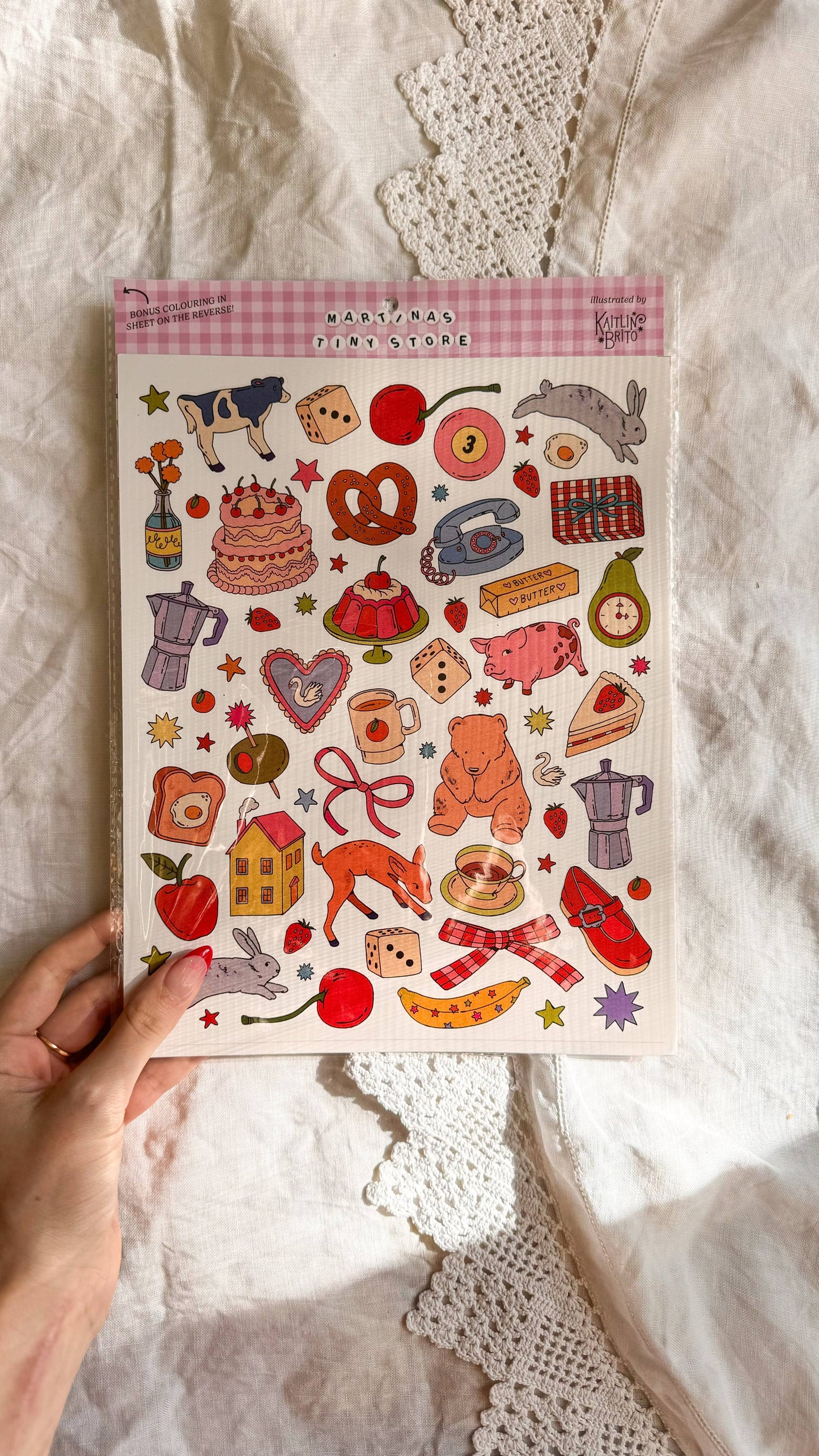 Illustrated Scrapbooking Stickersheet