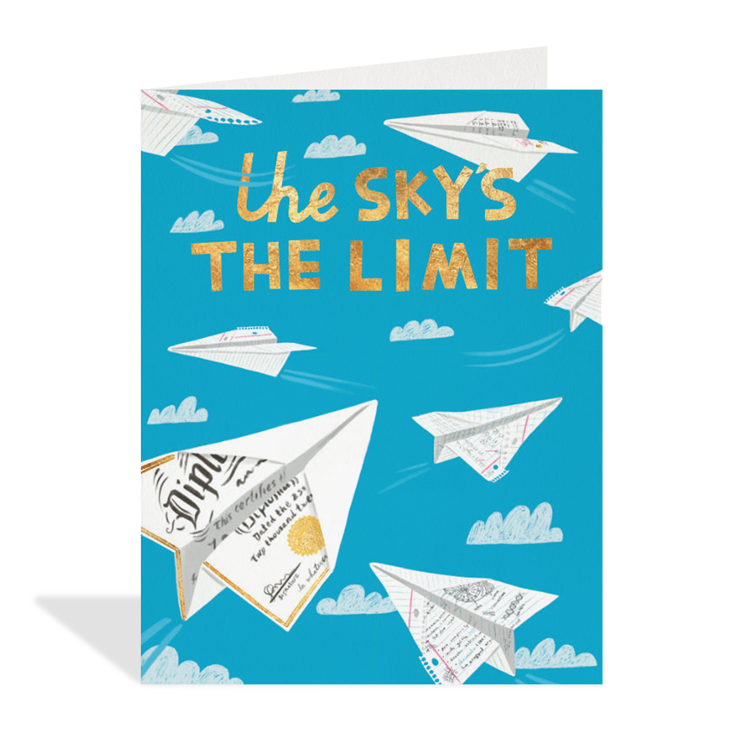 Sky's the Limit - Grad Greeting Card