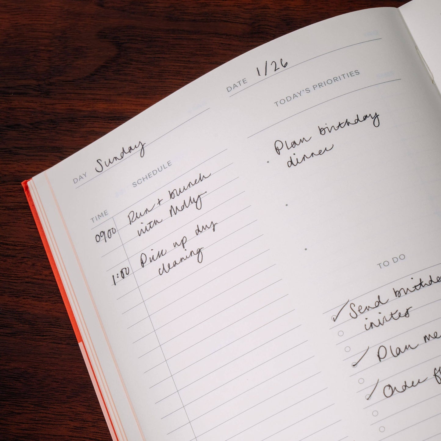 Colourblock A5 Softcover Undated Page a Day Planner