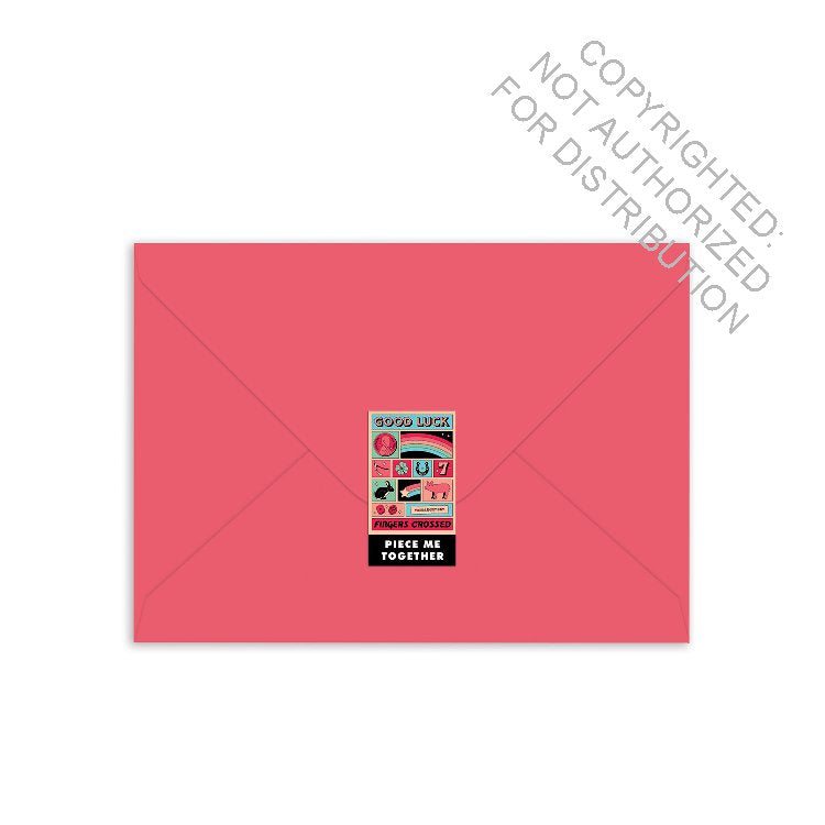 Puzzle Greeting Card - "Good Luck"