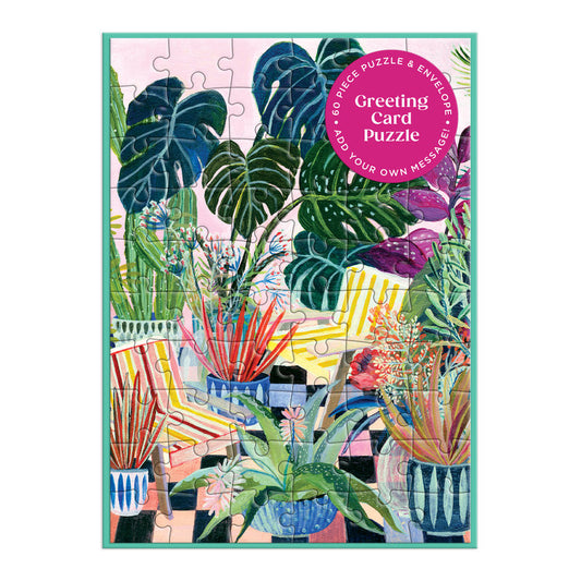 Puzzle Greeting Card - Potted Plants
