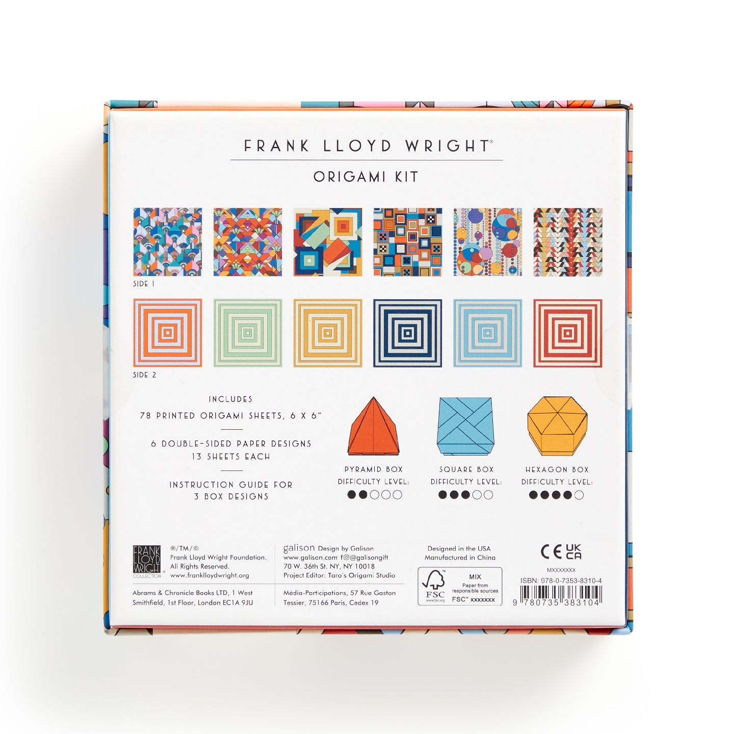 Origami Kit- Frank Lloyd Wright