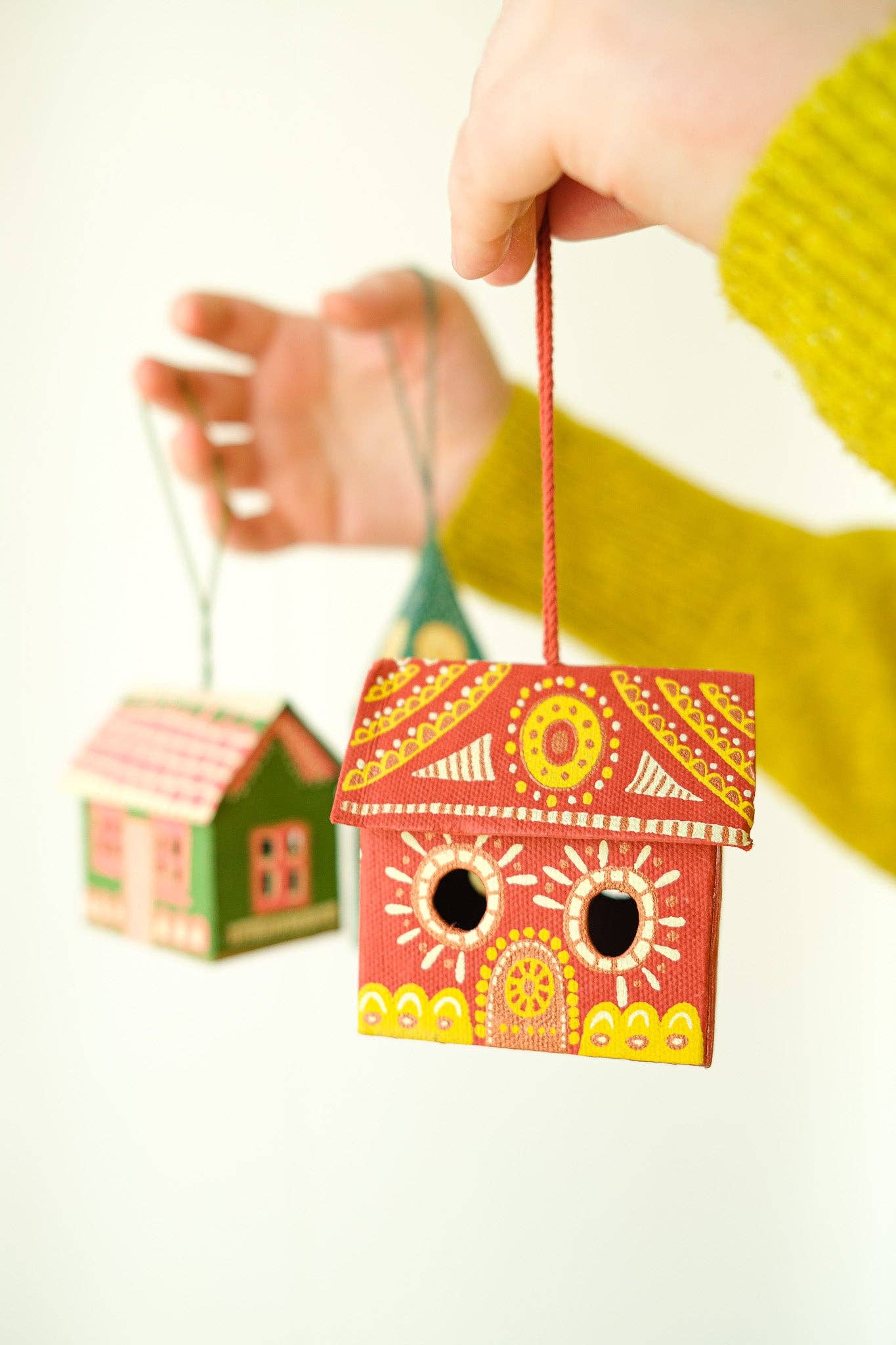 Gingerbread House Screen-Printed Board Ornament