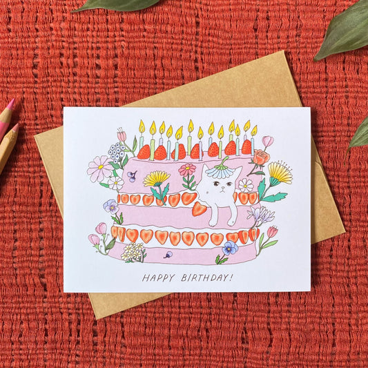Happy Birthday - Cat Card