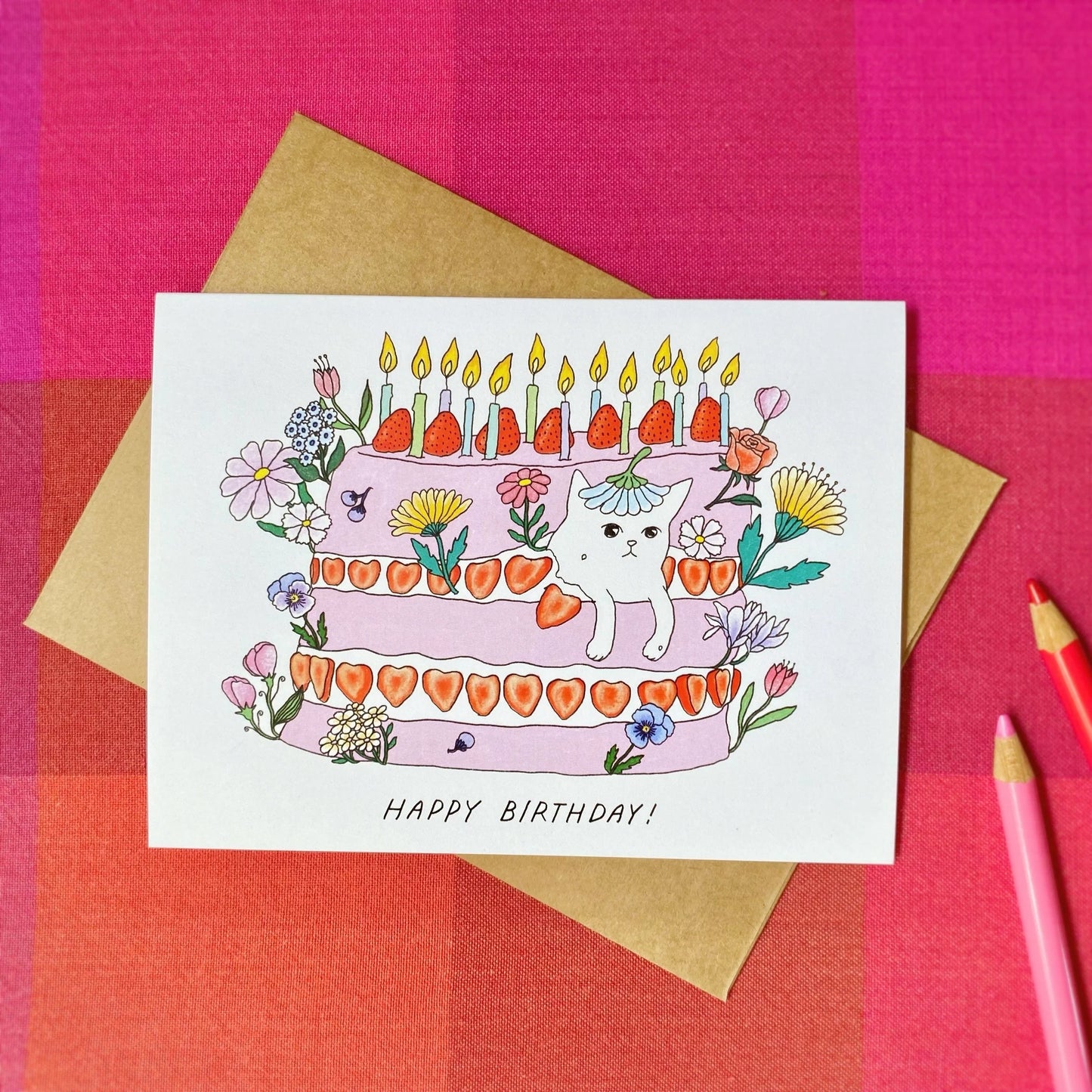 Happy Birthday - Cat Card