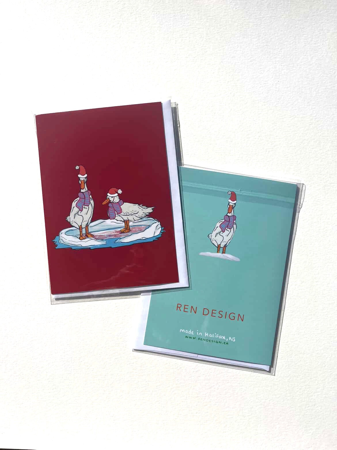 Holiday Geese - Greeting Card