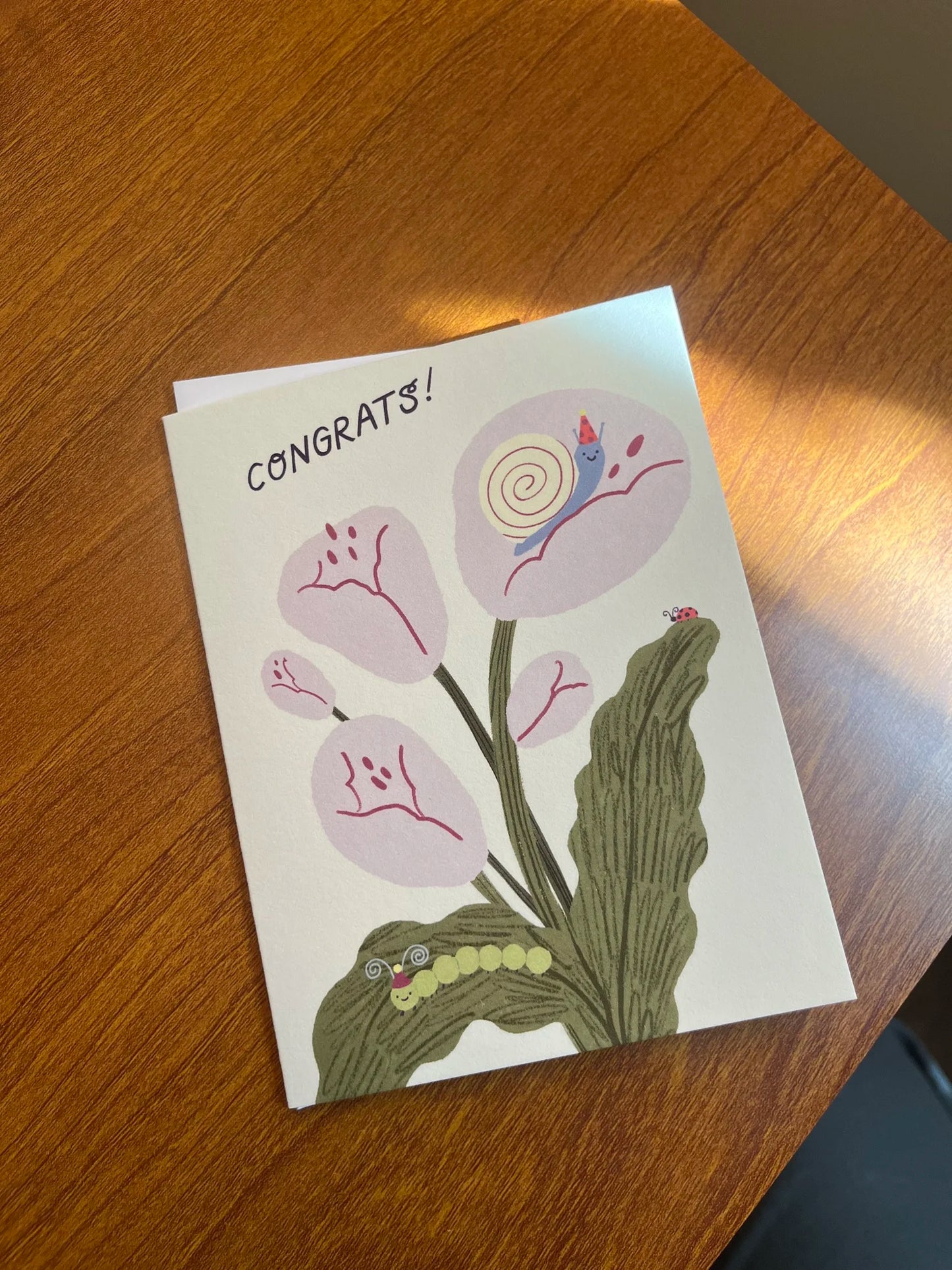 "Congrats!" Snail - Greeting Card
