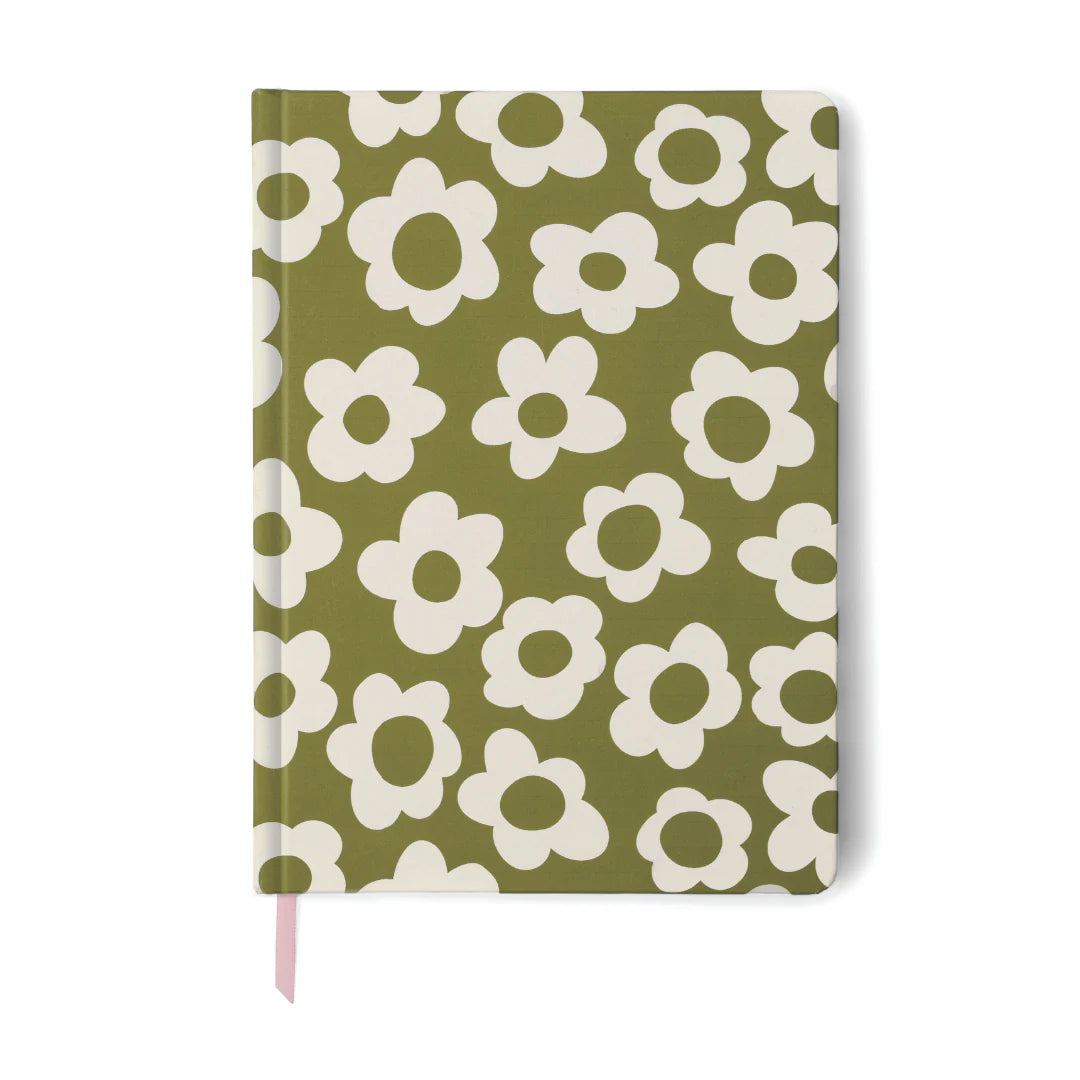 Soft Touch Jumbo Journal - Green Floral