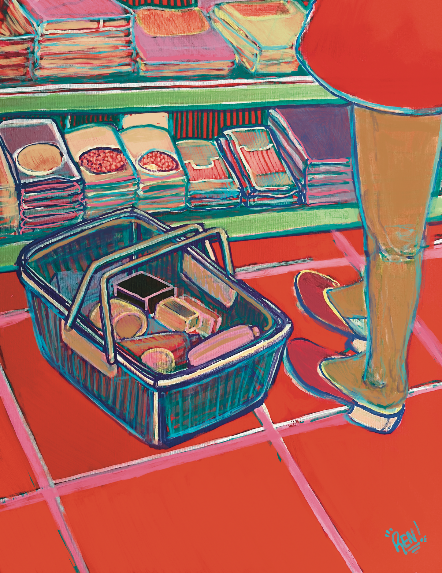 Grocery Run - Art Print