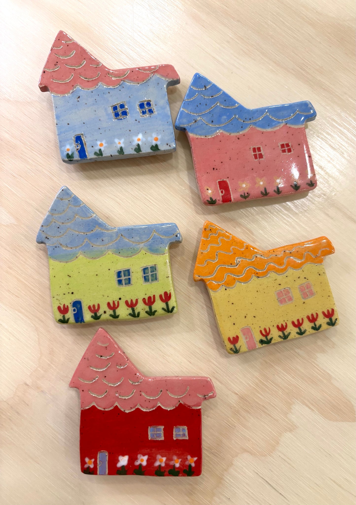 House Ceramic Magnet
