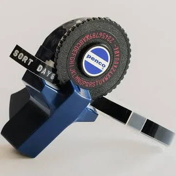 Tape Embosser Refills, Black & White