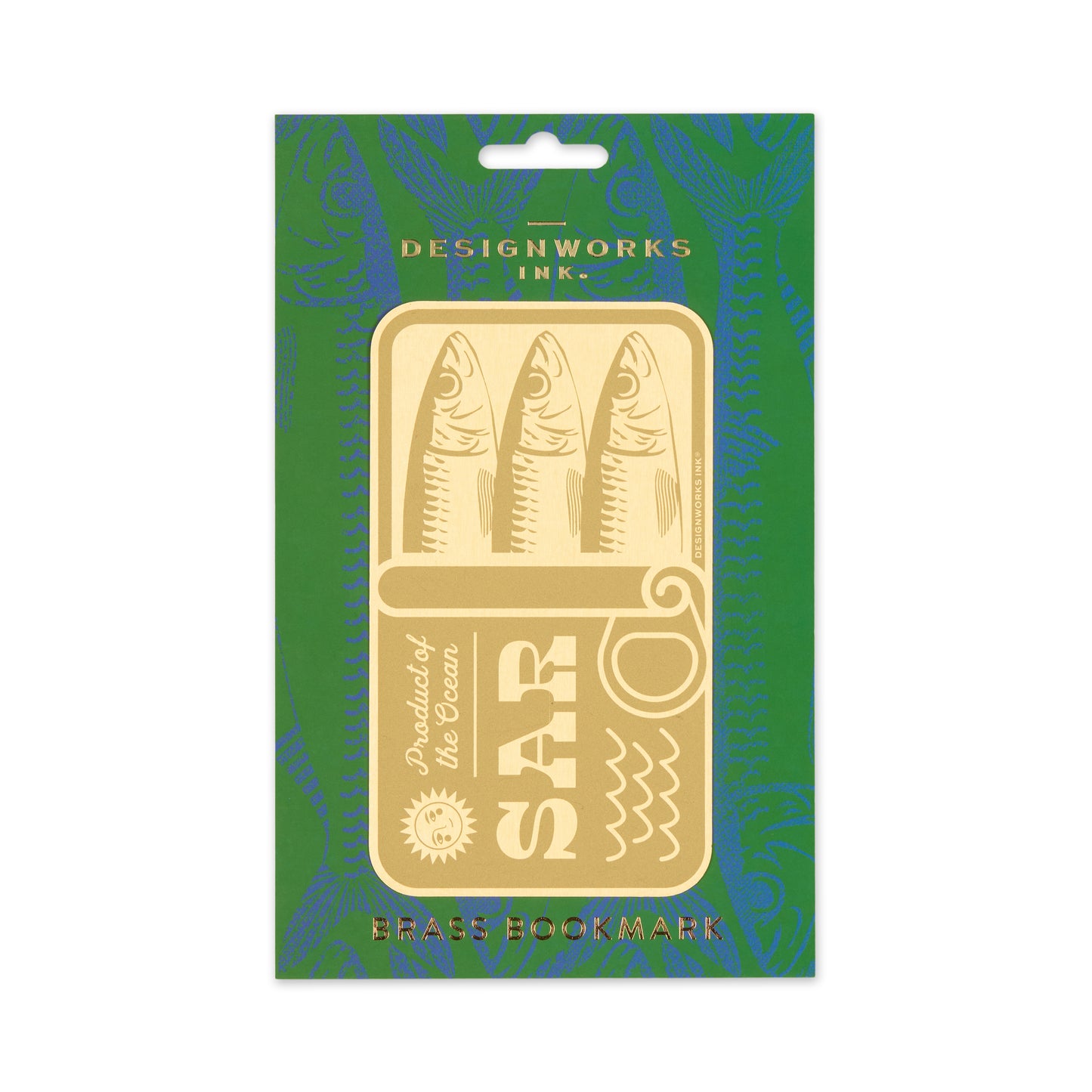 Large Metal Bookmark - Sardines