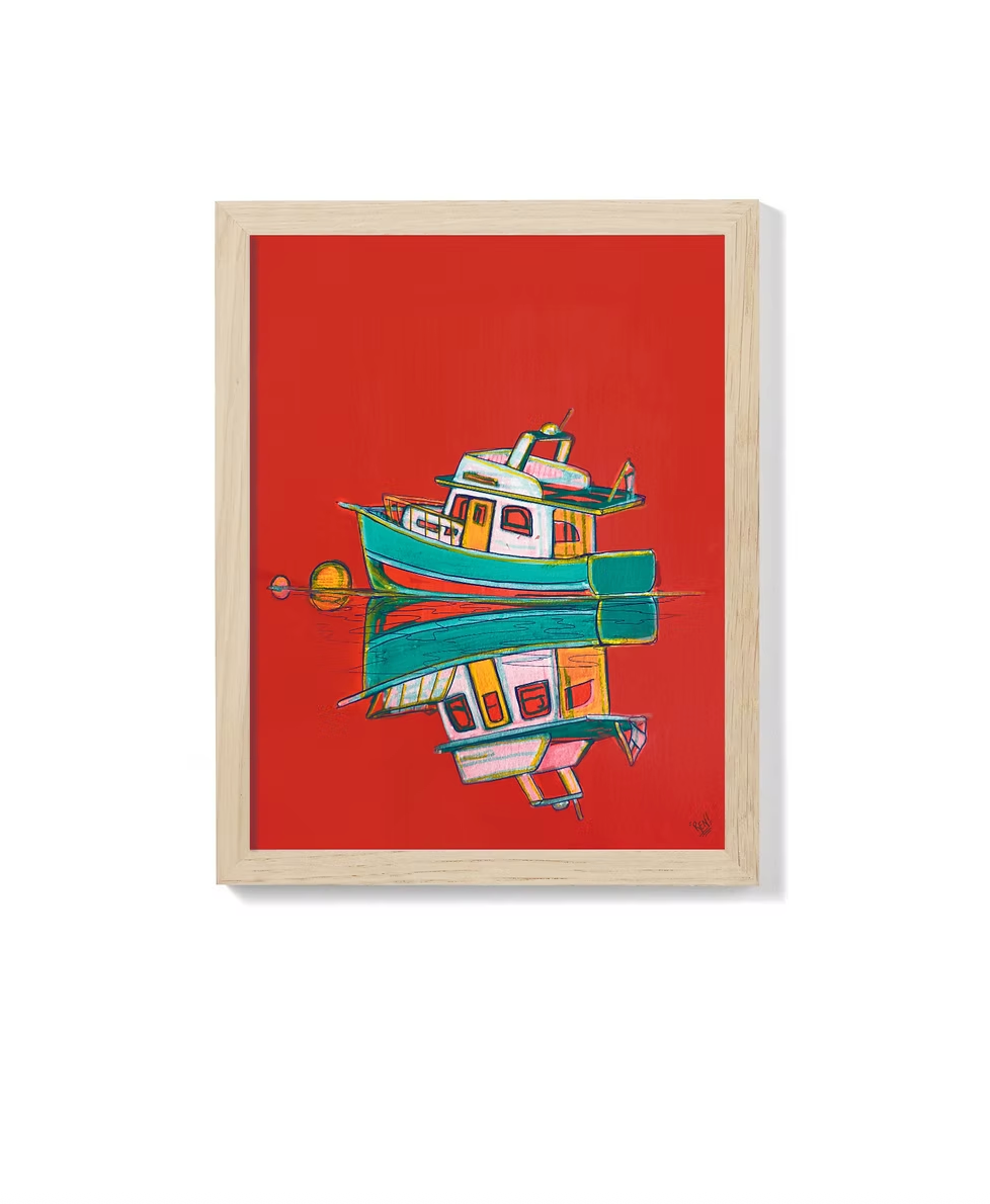 The Still Life Fishing Boat - Art Print