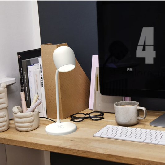 Ellie Lamp & Bluetooth Speaker - White
