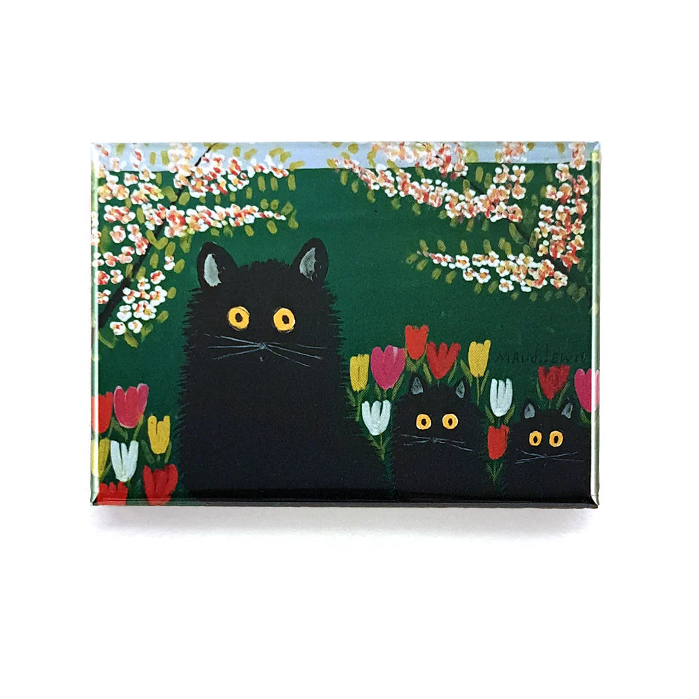 Maud Lewis Magnet - Three Black Cats