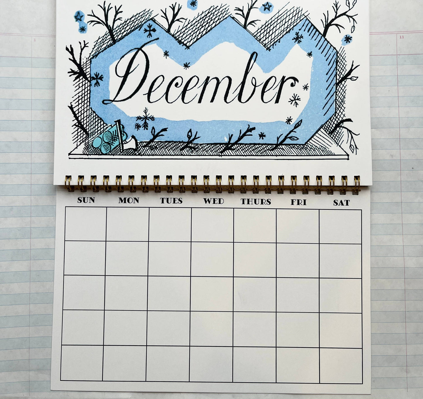 Parcel Perpetual Monthly Calendar