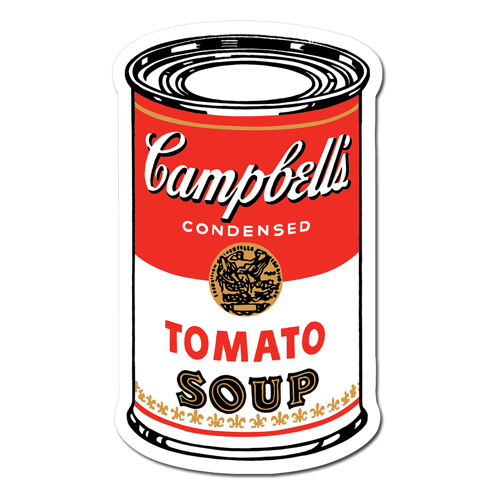 Campbell’s Soup Can by Andy Warhol - Die-Cut Sticker