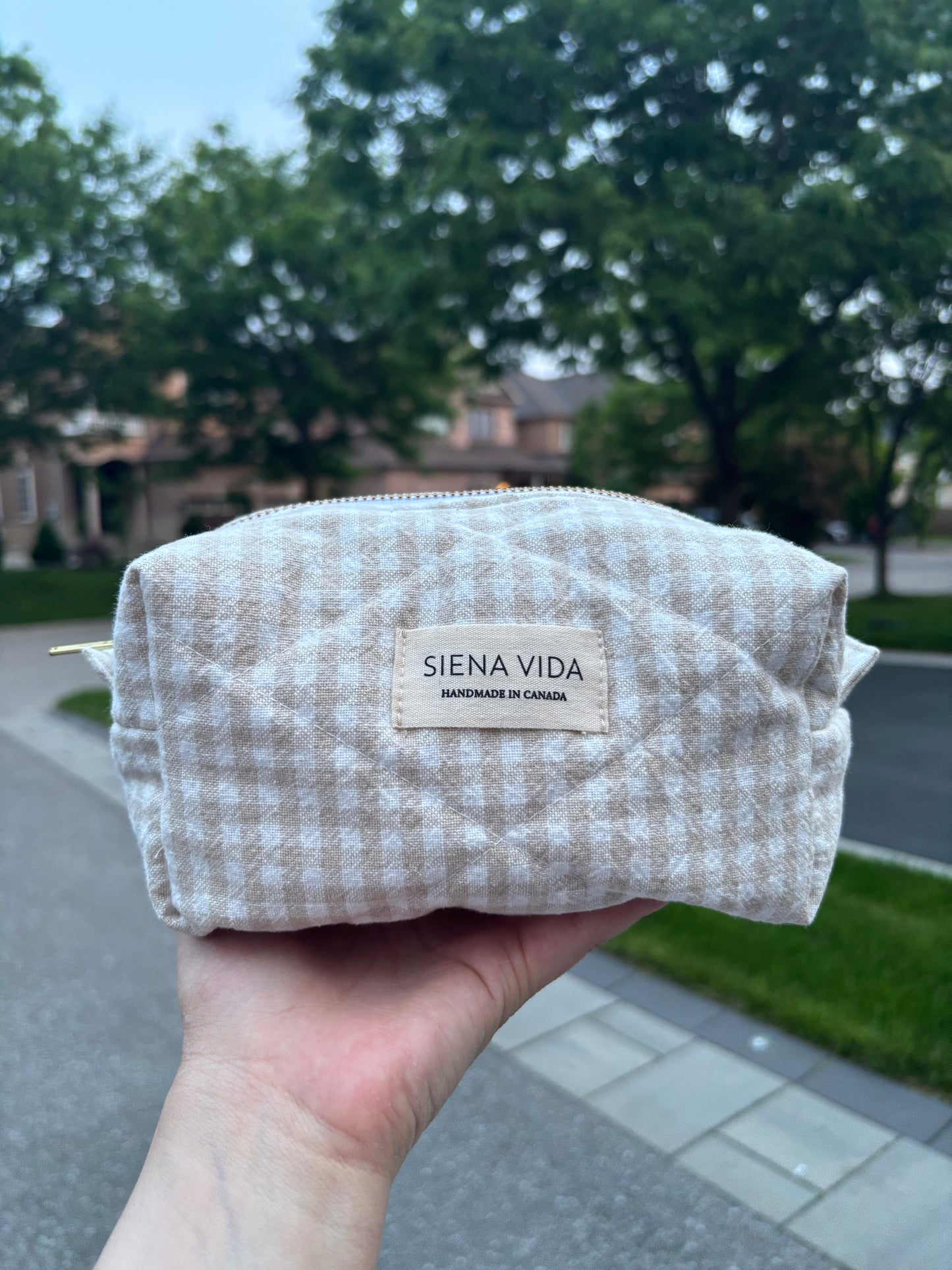 Quilted Zipper Pouch