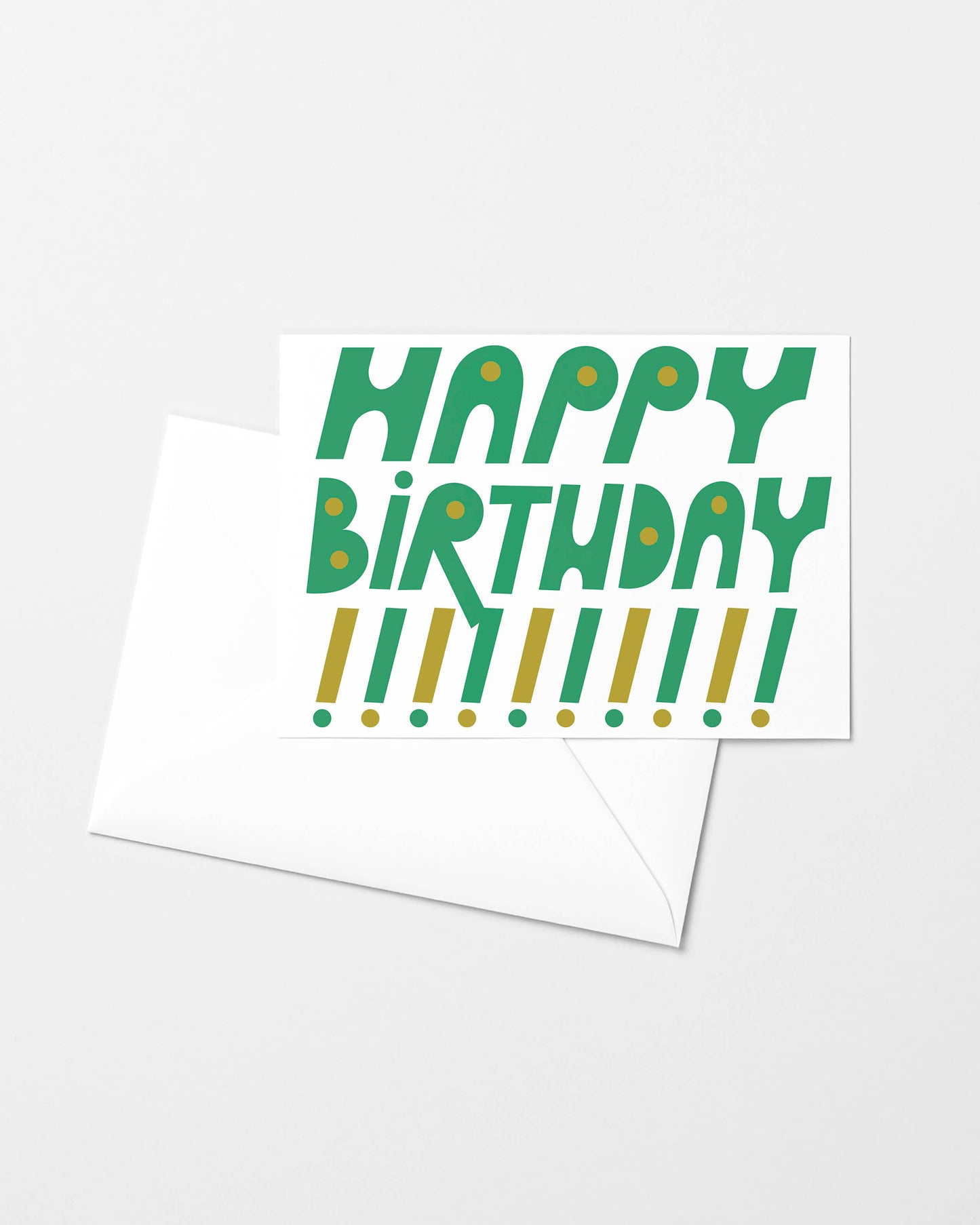 Happy Birthday Exclaim - Risograph Greeting Card