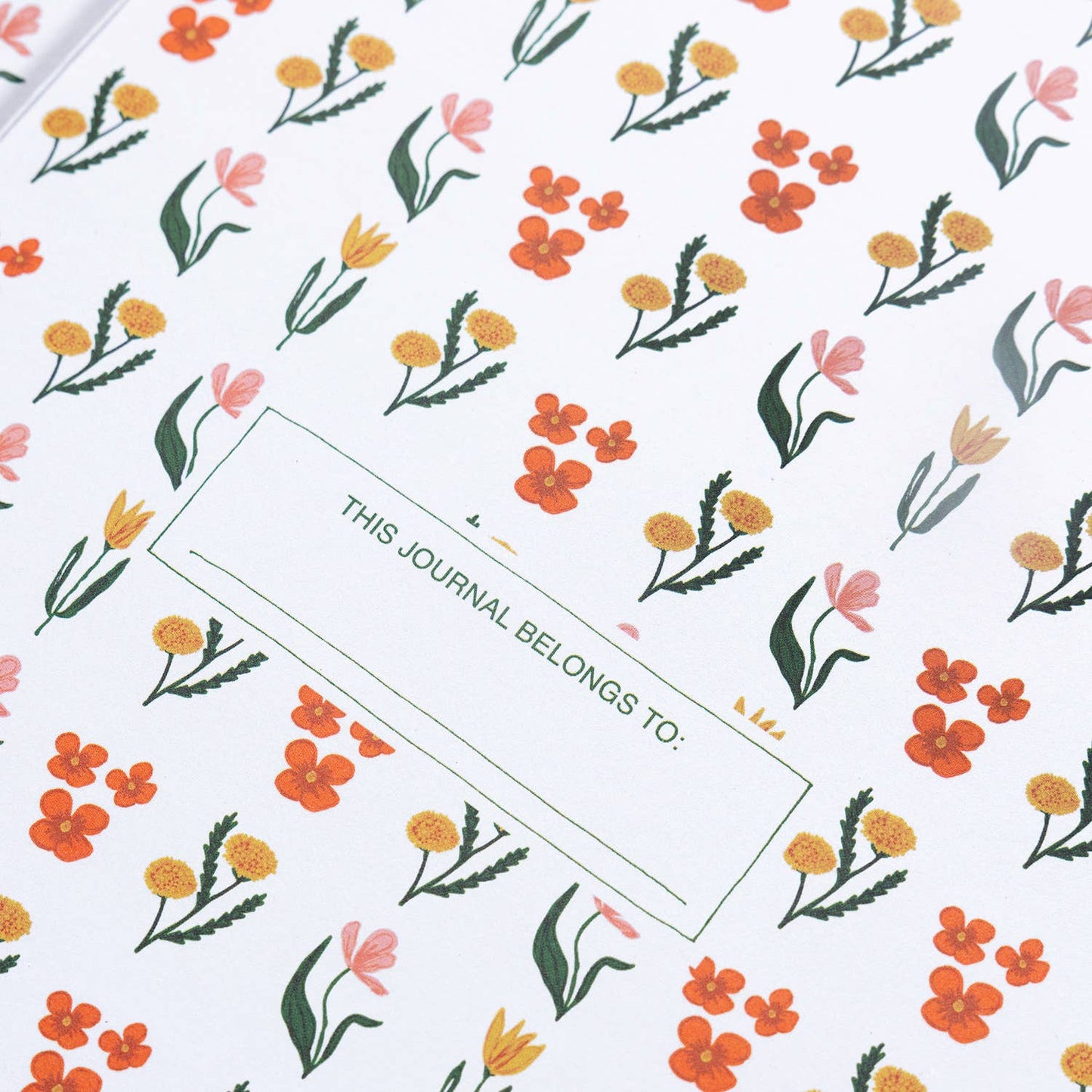 Embroidered Blank Page Journal - Floral