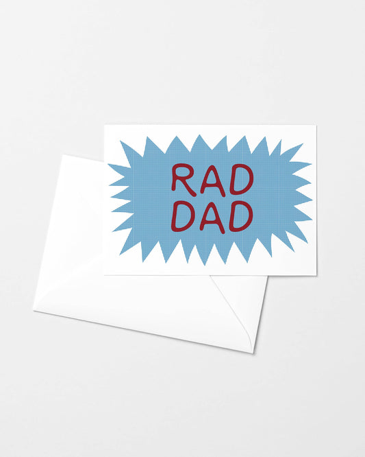 Rad Dad - Risograph Greeting Card