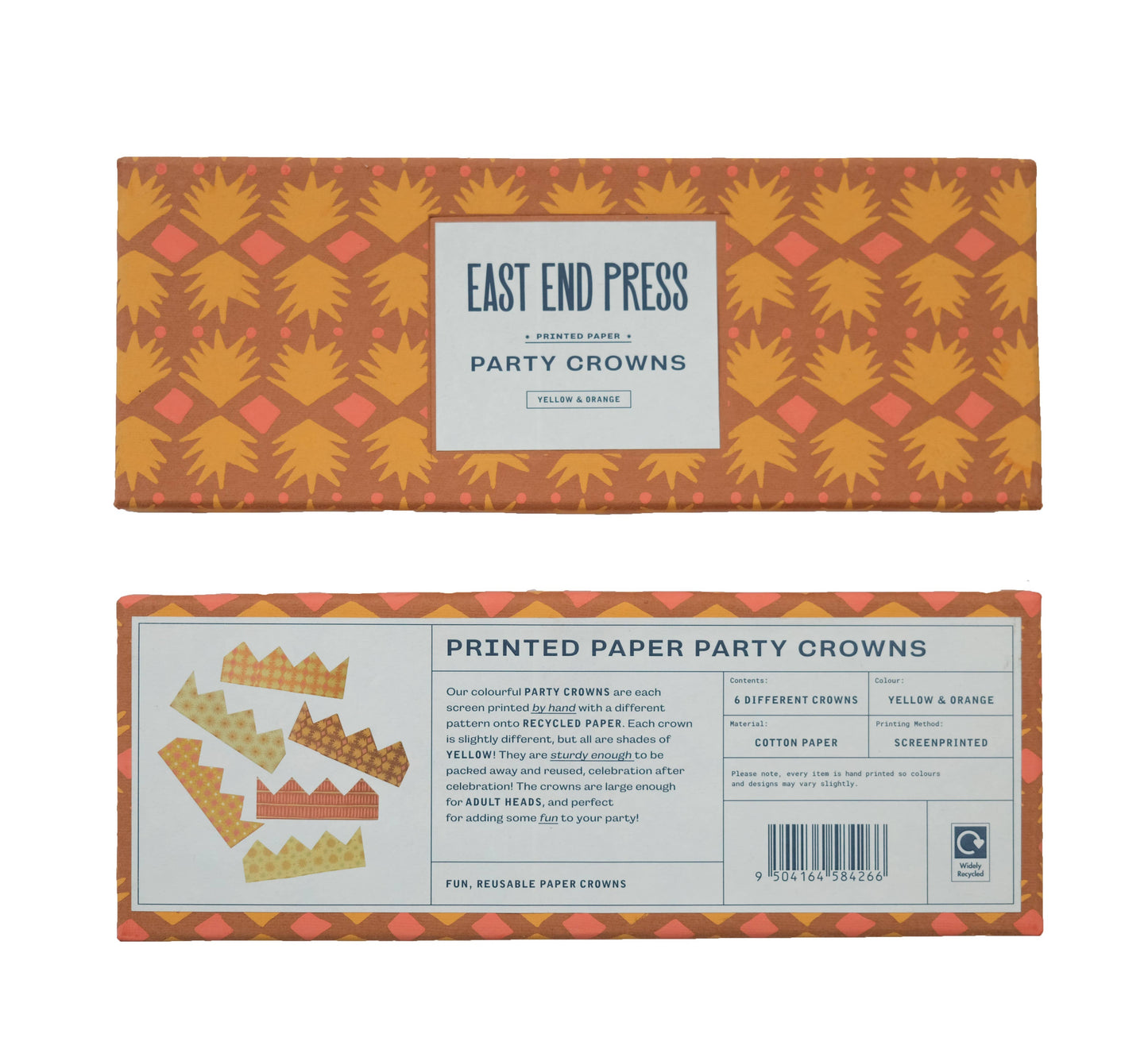 Yellow Paper Crowns Set