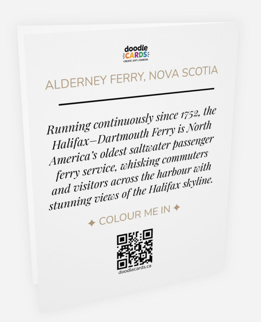Alderney Ferry - Doodle Card