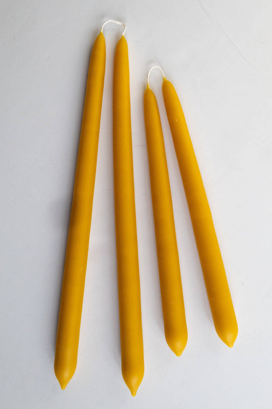 Pair of Beeswax Taper Candles