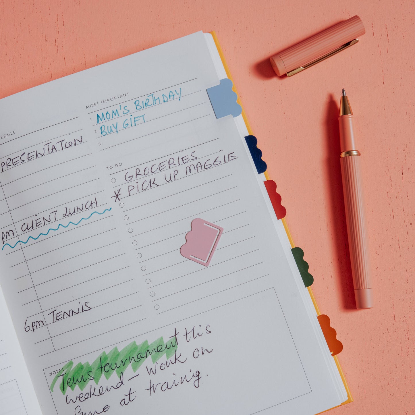 Metal Notebook Tabs, Multicolour - Cloud