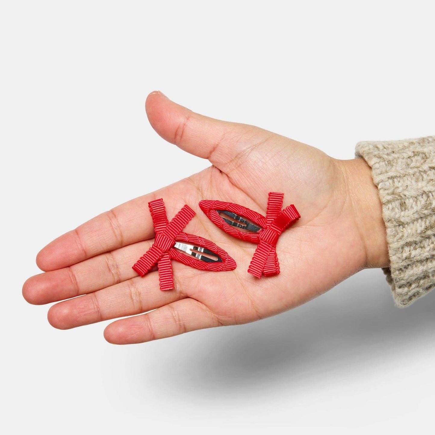 Bow Snap Clips in Cherry