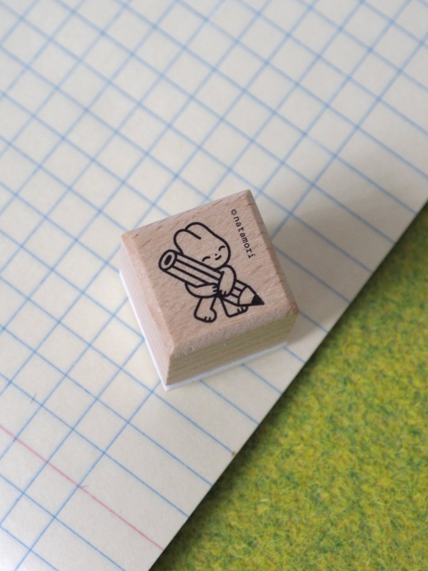 Bunny with Pencil - Stamp