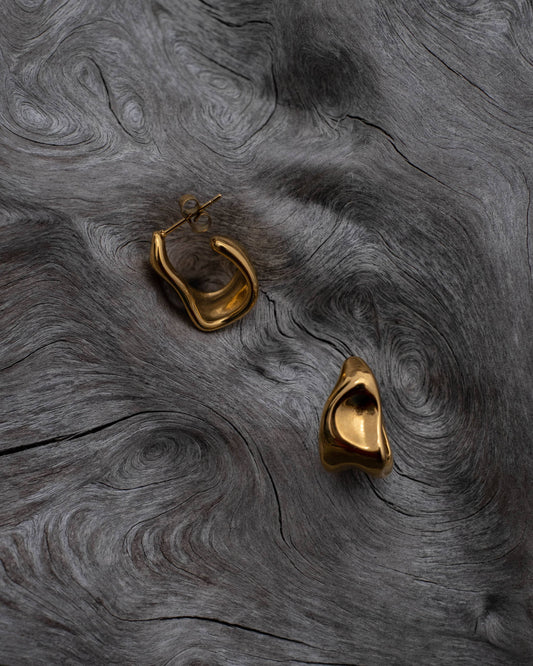 Gold -  Chunky Organic Hoops