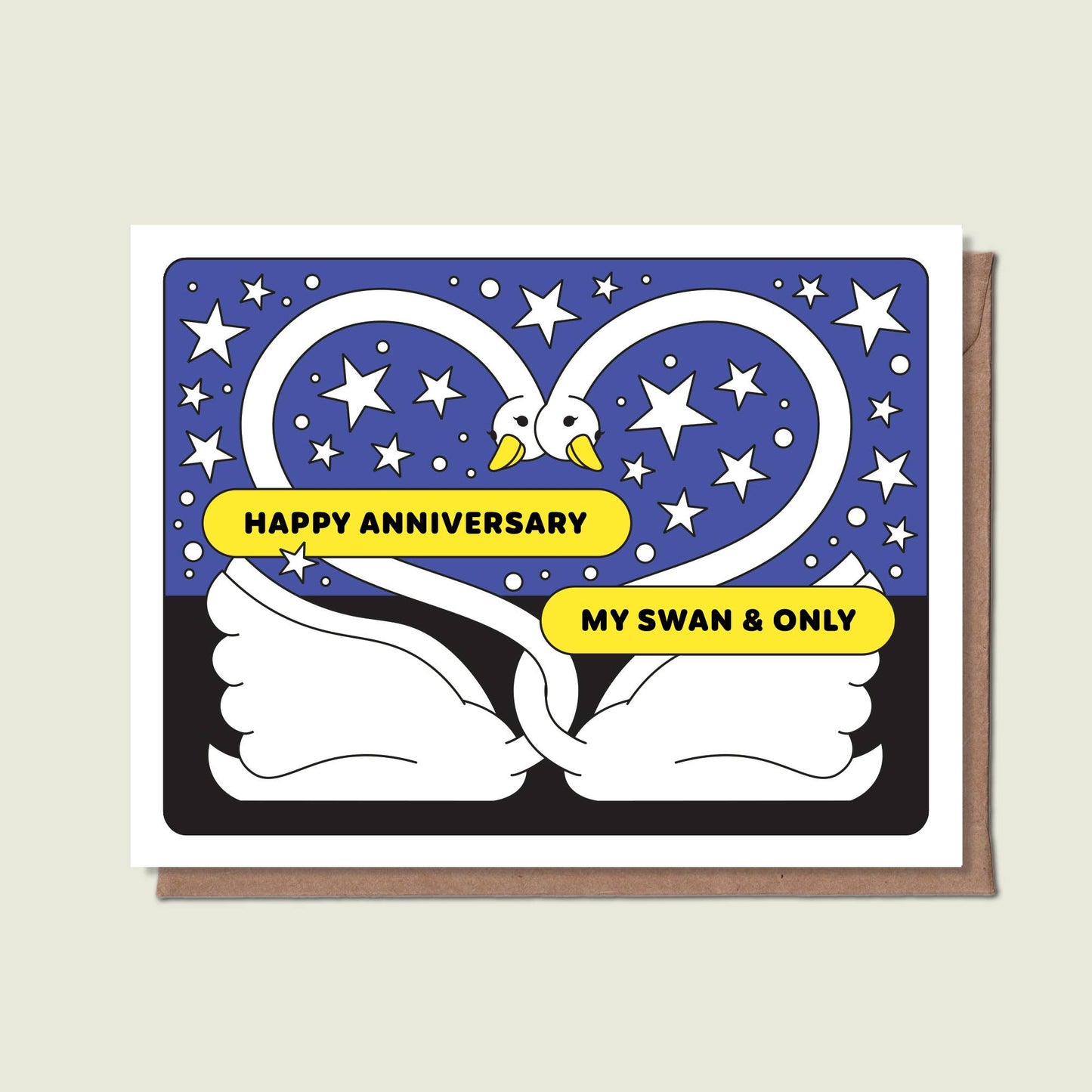Happy Anniversary, My Swan & Only - Greeting Card
