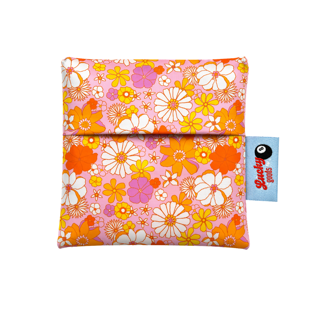 Pastel Retro Floral - Foldable Reusable Bag