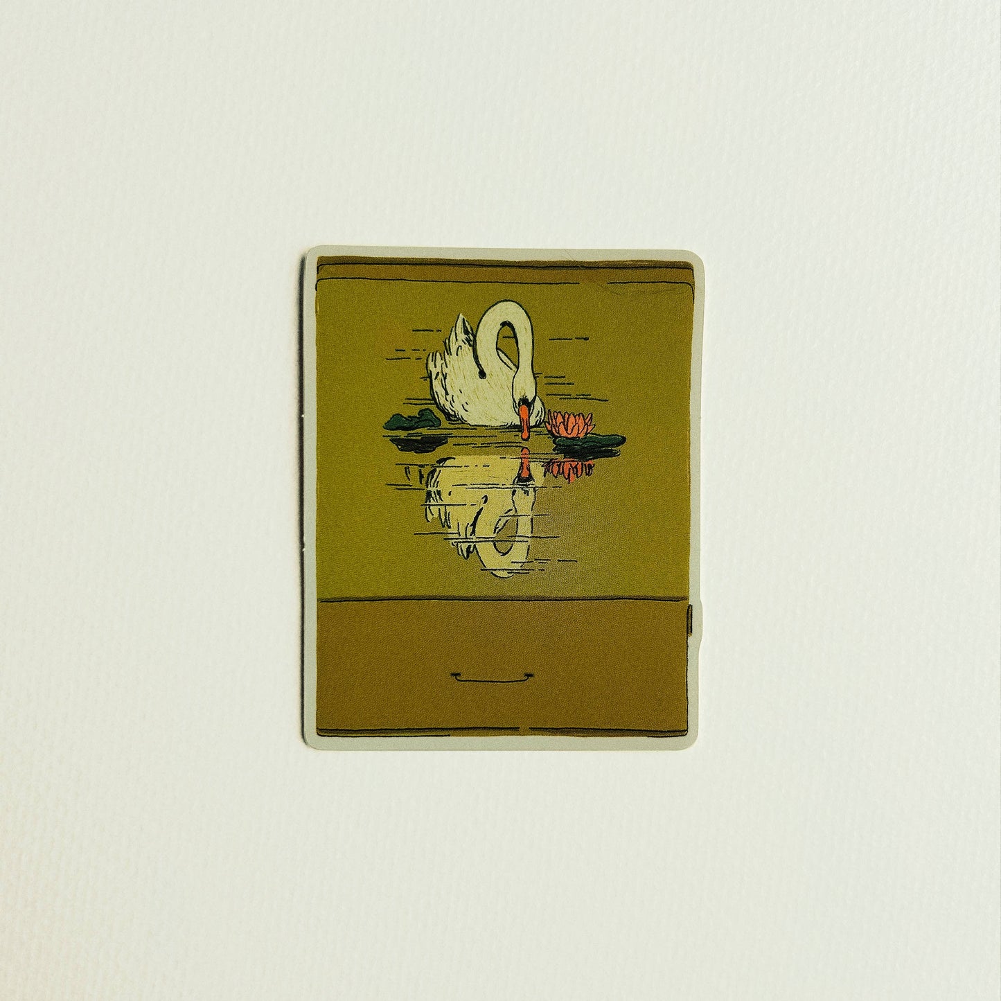Vintage Swan Matchbook Sticker