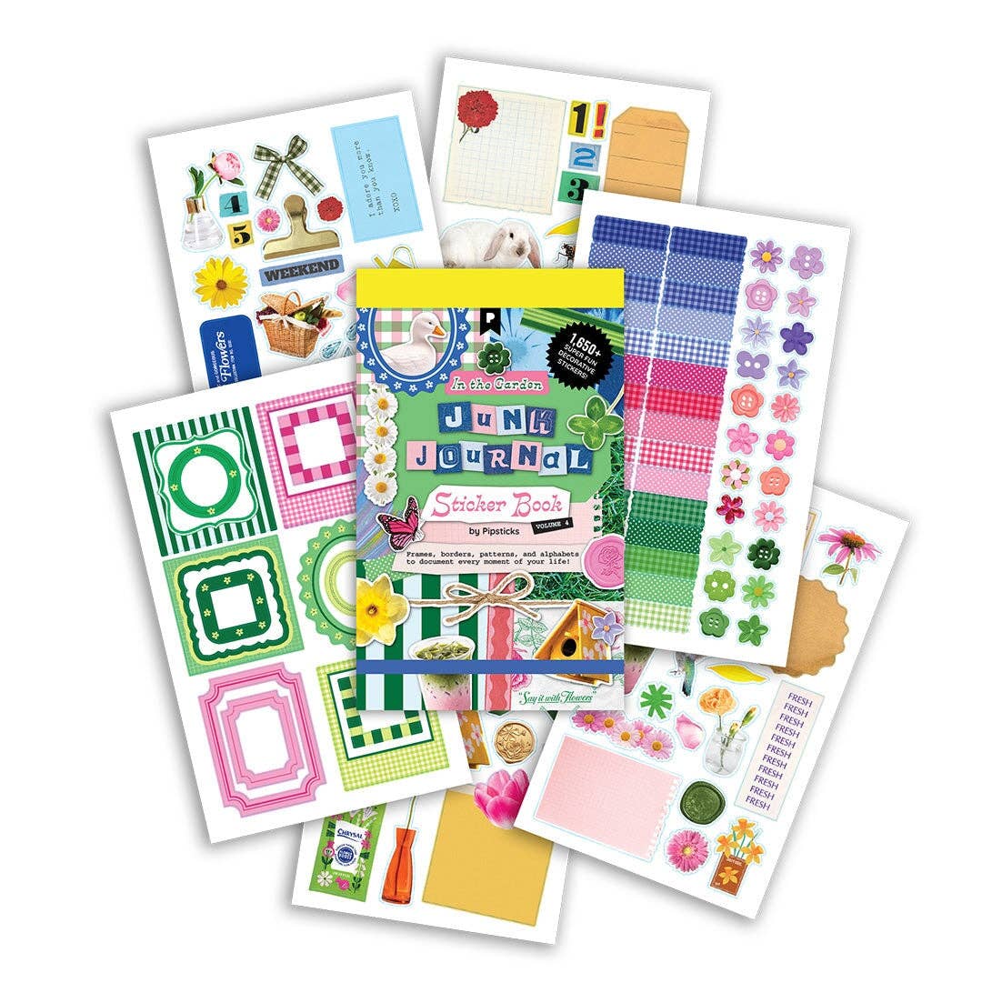 In The Garden - Junk Journal Sticker Book