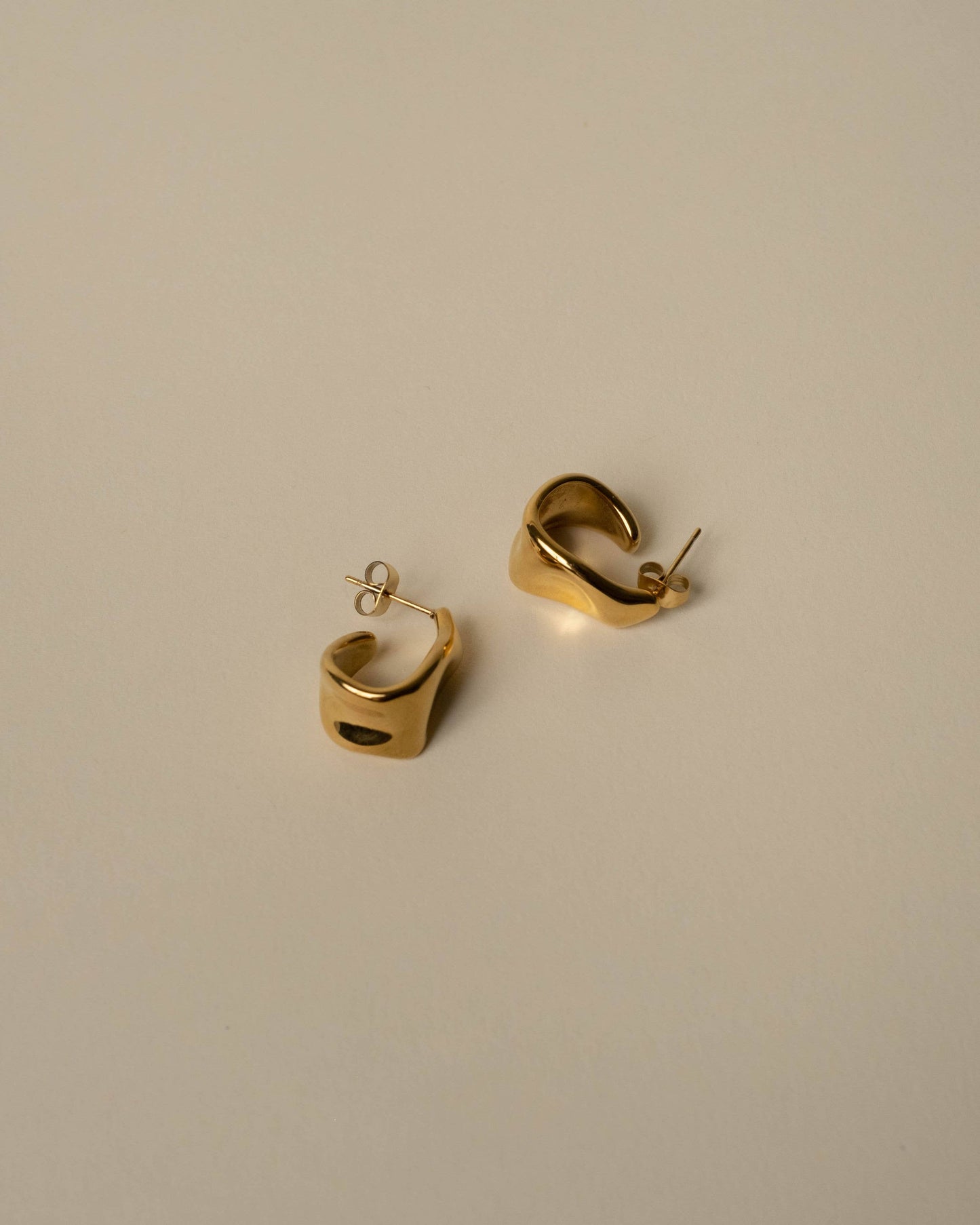 Gold -  Chunky Organic Hoops