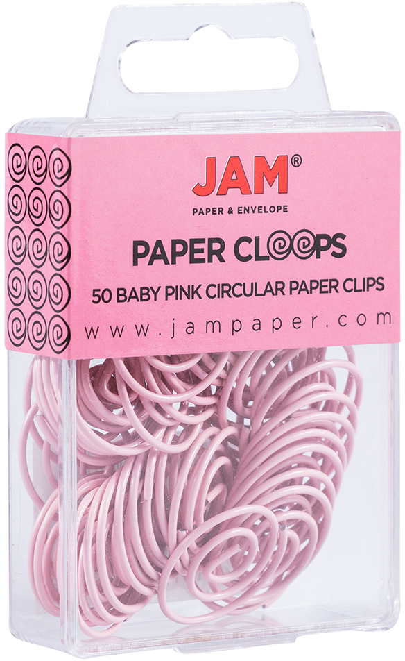 Circular Paper Clips - Baby Pink