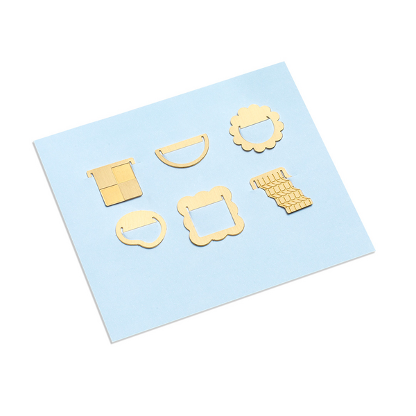 Metal Index Tabs - Golden Shapes