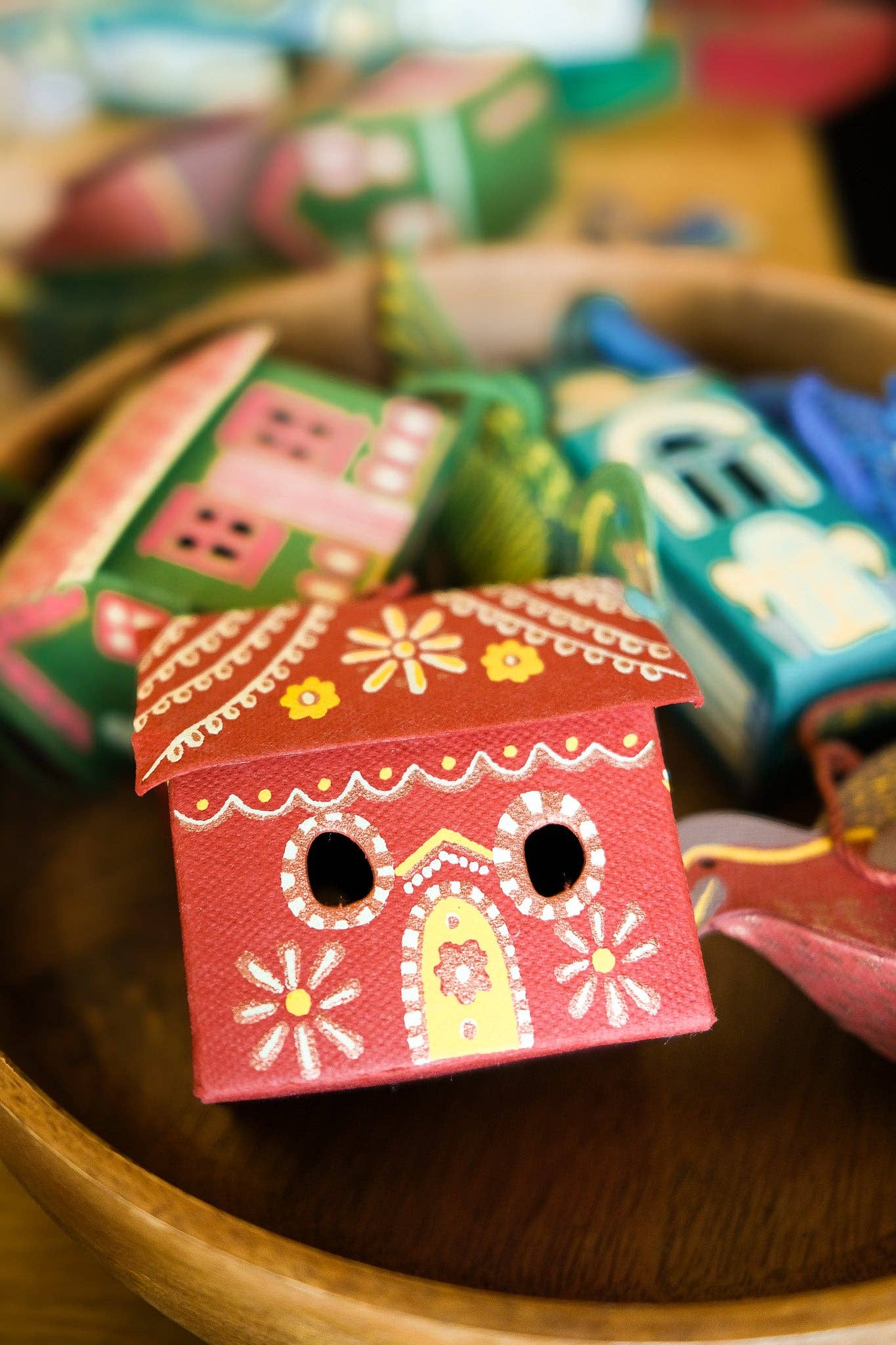 Gingerbread House Screen-Printed Board Ornament
