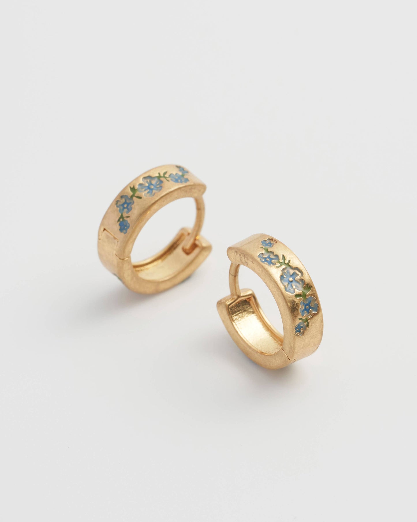 Forget-Me-Not Mini Hoops, Gold